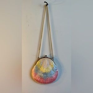Regal Ltd. Rainbow Shimmer Sequin Clutch w/ Chain